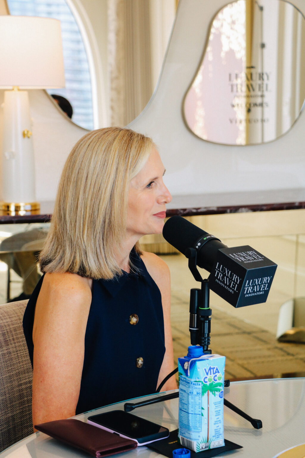 Misty Belles during an interview for the podcast Luxury Travel Innovators.