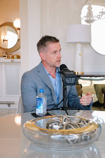 Chris Allison during an interview for the podcast Luxury Travel Innovators.