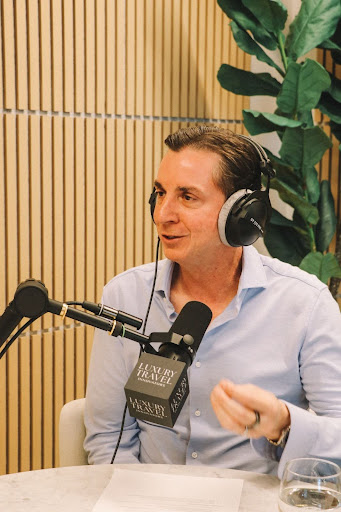 Michael Crawford during an interview for the podcast Luxury Travel Innovators.
