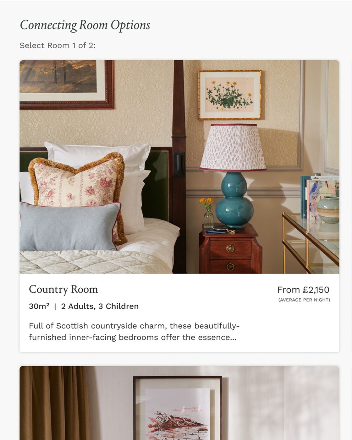 booking page at Gleneagles