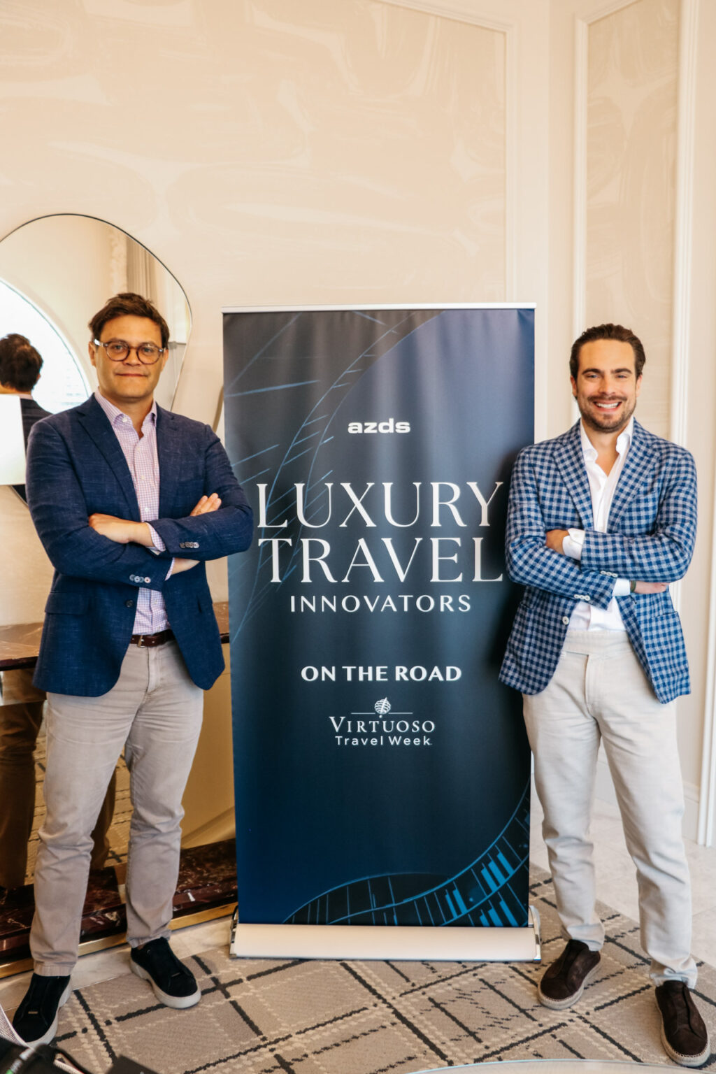 Adam Deflorian with Nicolas Peluffo, CEO of Awasi during episode 19.