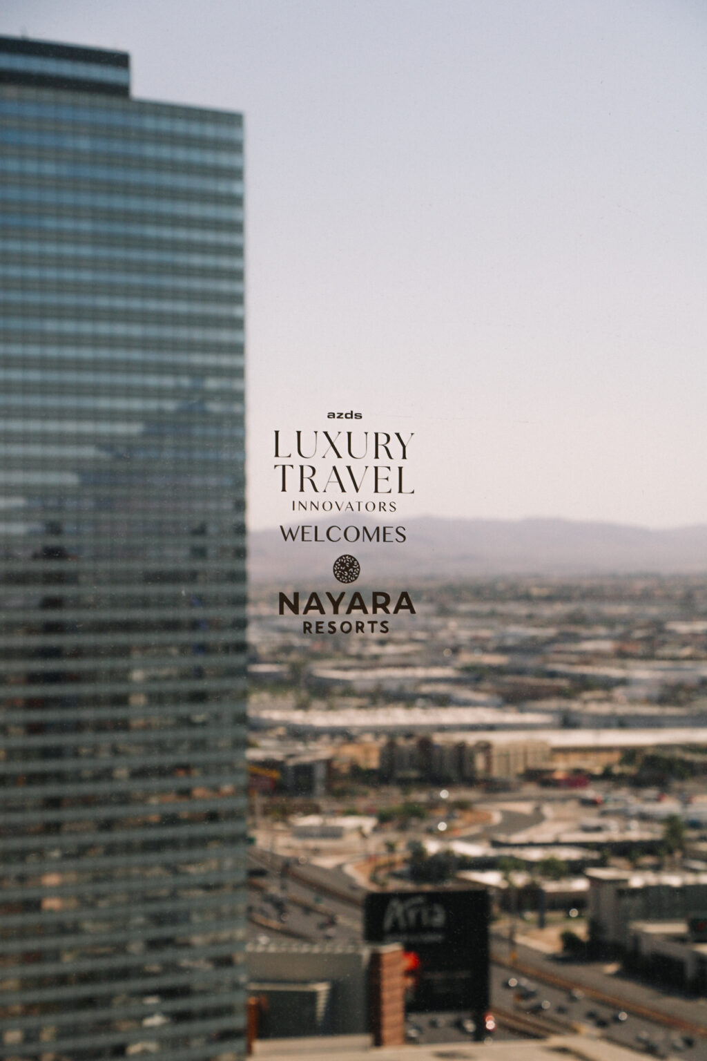 Custom Luxury Travel Innovator guest welcome signs at Virtuoso Travel Week.