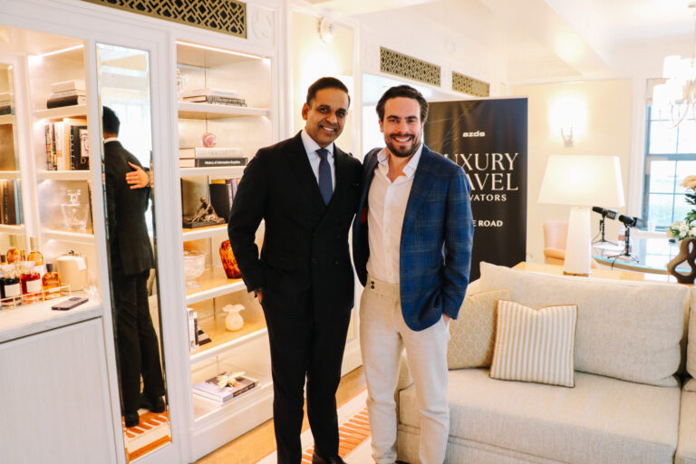 Adam Deflorian and Pradeep Ramen at The Surrey, A Corinthia Hotel, for the Luxury Travel Innovators podcast.