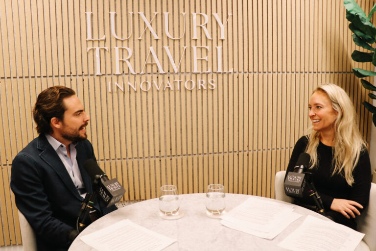 Adam Deflorian and May Lilley in the LTI Podcast Studio, recording episode 34.