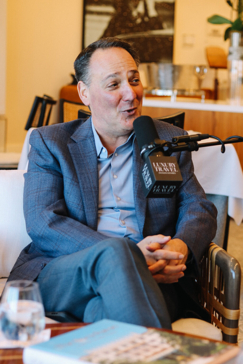 Daniel Hostettler at The Boca Raton during a recording of the Luxury Travel Innovators podcast.
