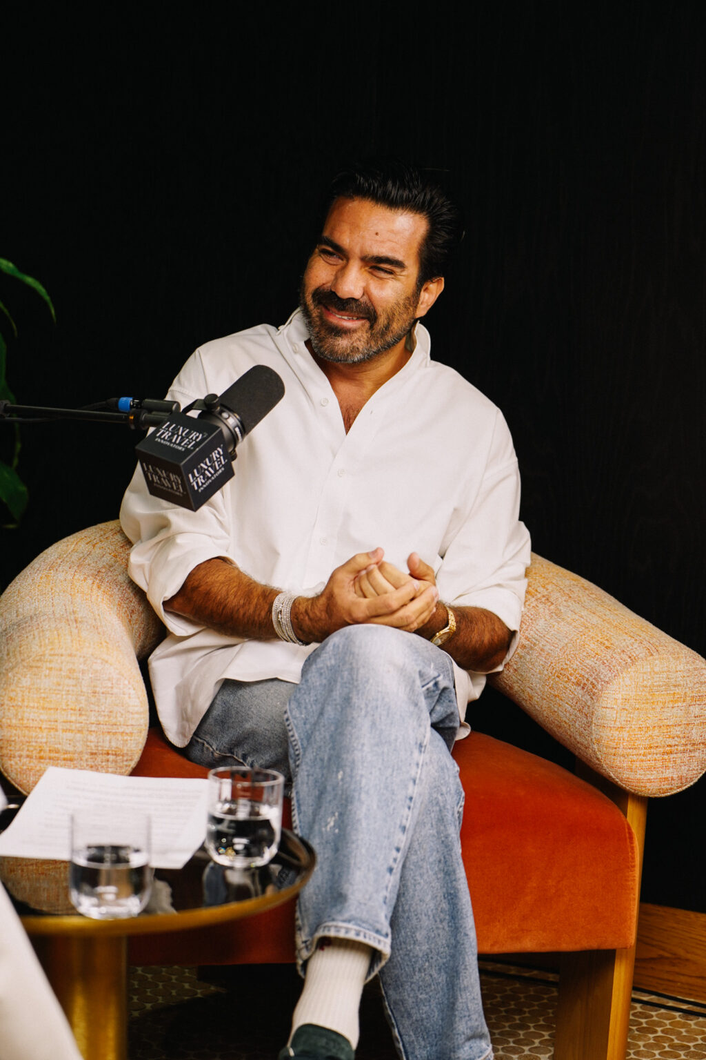 David Saada recording episode 43 of Luxury Travel Innovators.