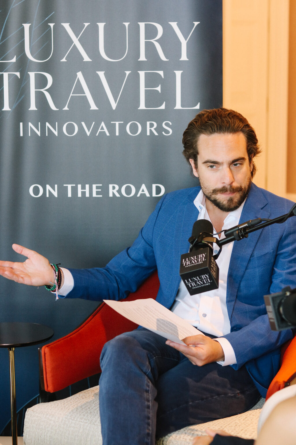 Adam Deflorian during the recording of Episode 44 of the podcast.